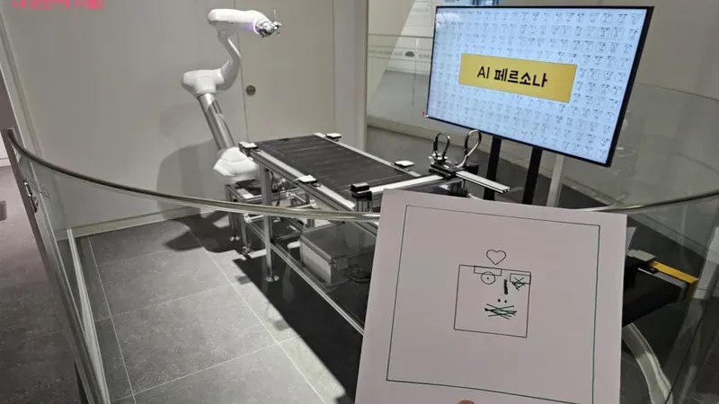 AI 화가 로봇이 관람객 얼굴을 인식하고 그리는 초상화 드로잉존