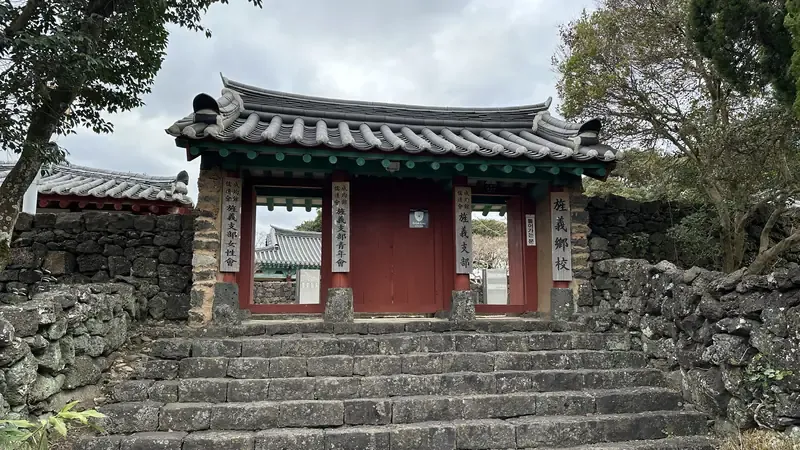 아이와 함께 안전하게 산책하기 좋은 정겨운 제주 현무암 돌담 올레길