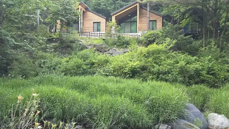 가리왕산 숲속에 호젓하게 자리한 단독 독채 숲속의 집 마을