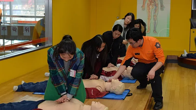 심폐소생술(CPR) 및 자동심장충격기(AED) 응급처치 실습장