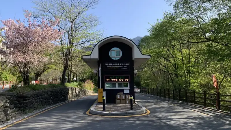 체류 편의를 높인 체류형 통나무 특화야영하우스 숙소