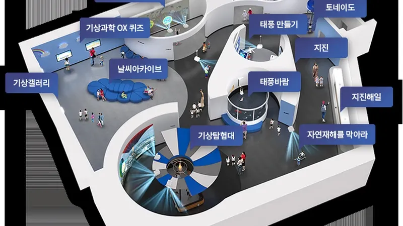기상과학관 전시체험존 및 토네이도 발생기