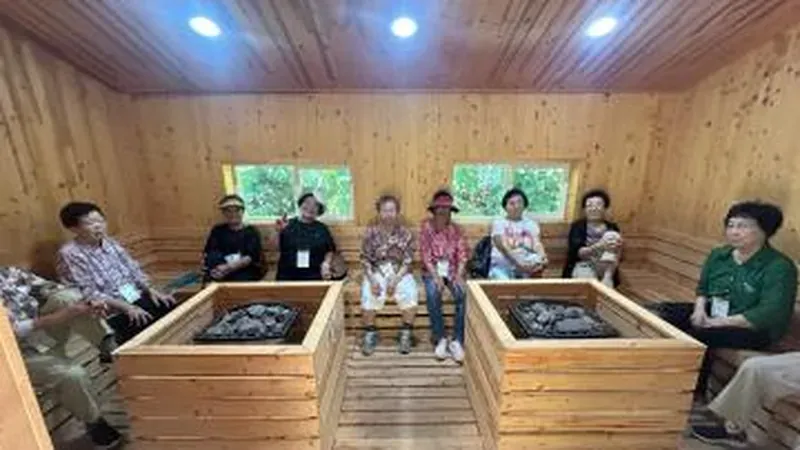 편백나무 온열 치유실 실내 힐링 테라피존