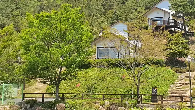 전통 온돌 한옥 양식 숲속의집 및 연립동 객실