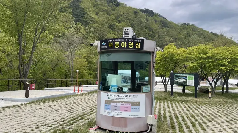 계곡 물소리를 들으며 캠핑하는 친환경 야영 사이트