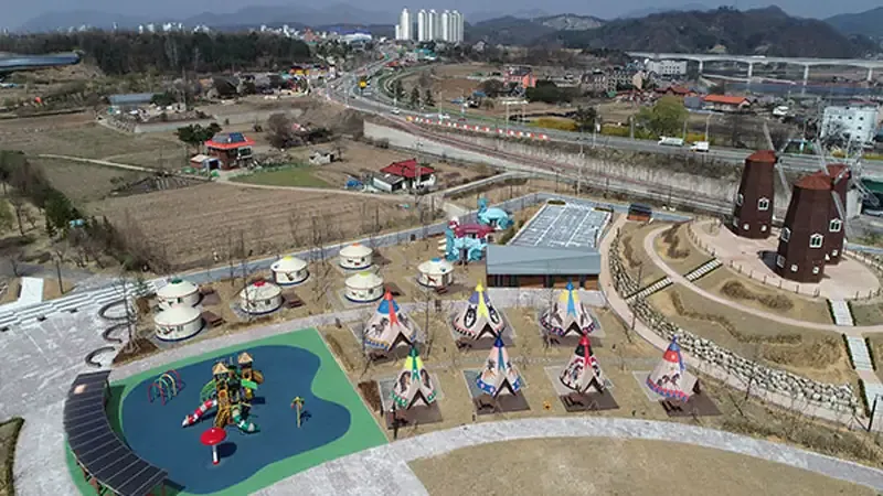 세계 각국 테마형 인디언·몽골 글램핑 시설