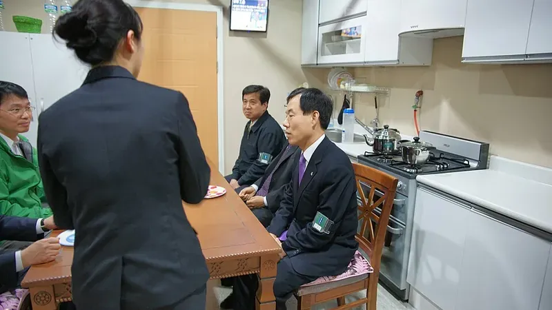 지진체험관 실내 가상 지진 진동 및 붕괴 대피 실습
