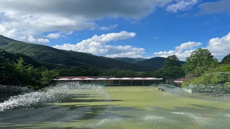 한옥·양옥 복합형 숲속의집 및 수영장 물놀이장