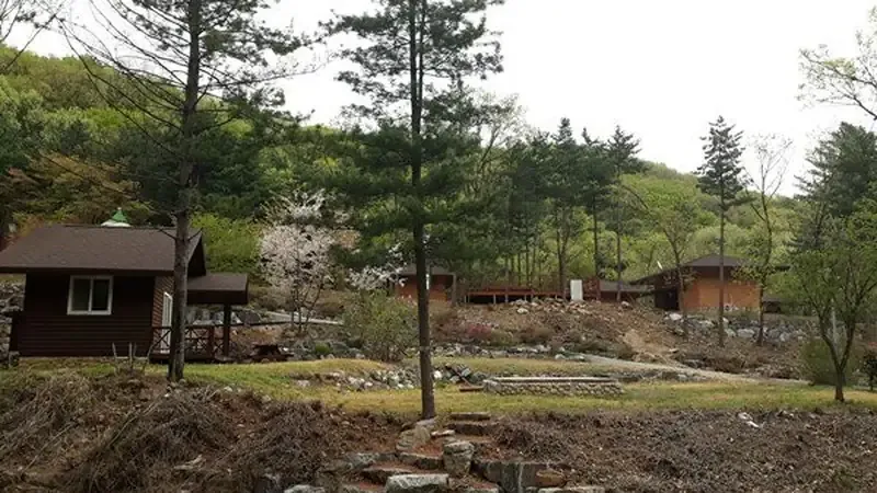 천보산 자연휴양림 내 돌계단 숲길 산책로